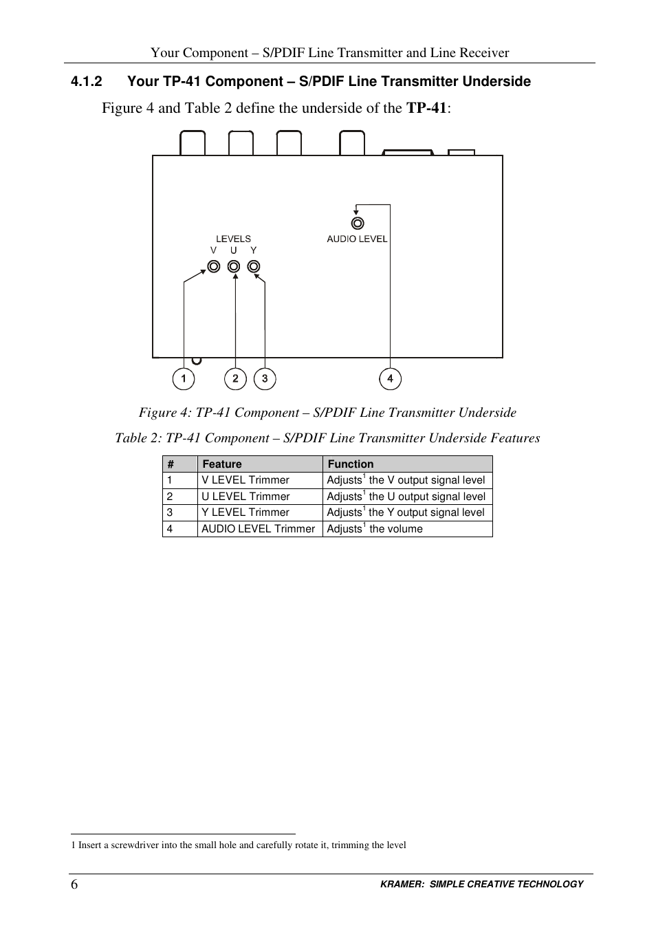 Kramer Electronics TP-42 User Manual | Page 8 / 15