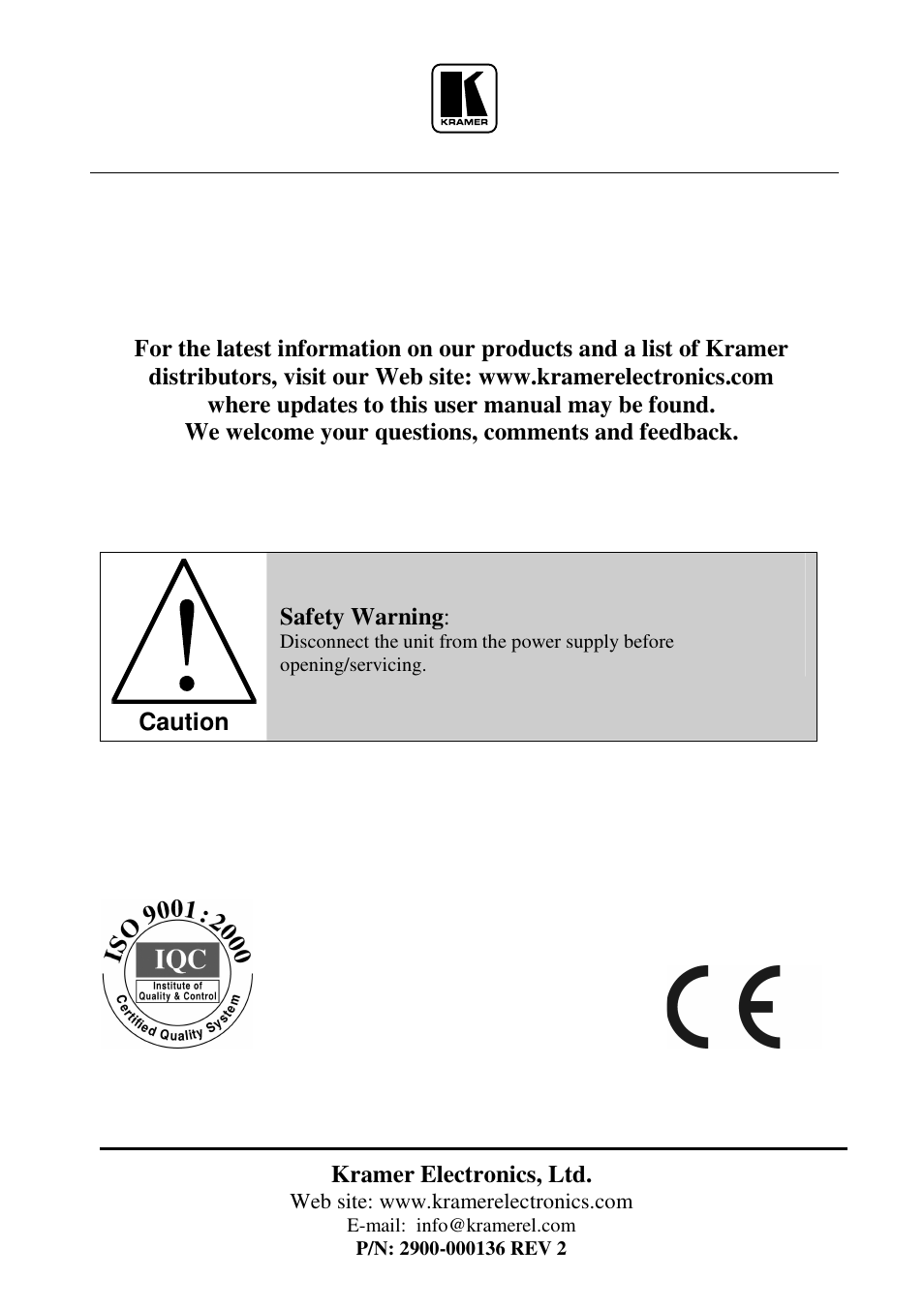 Kramer Electronics TP-43 User Manual | Page 18 / 18