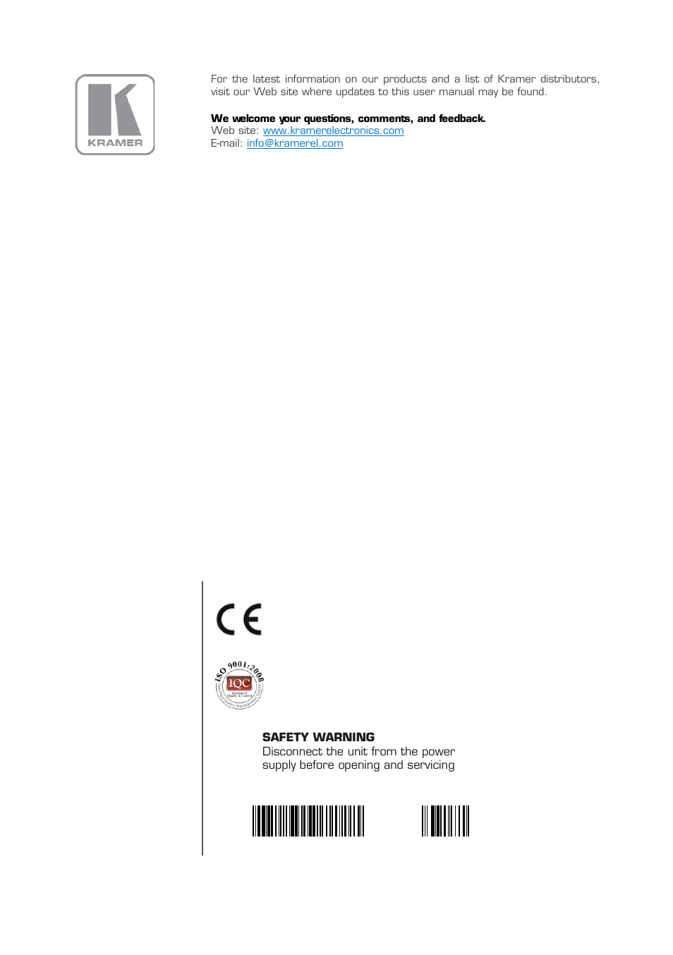 Kramer Electronics TP-45EDID User Manual | Page 21 / 21