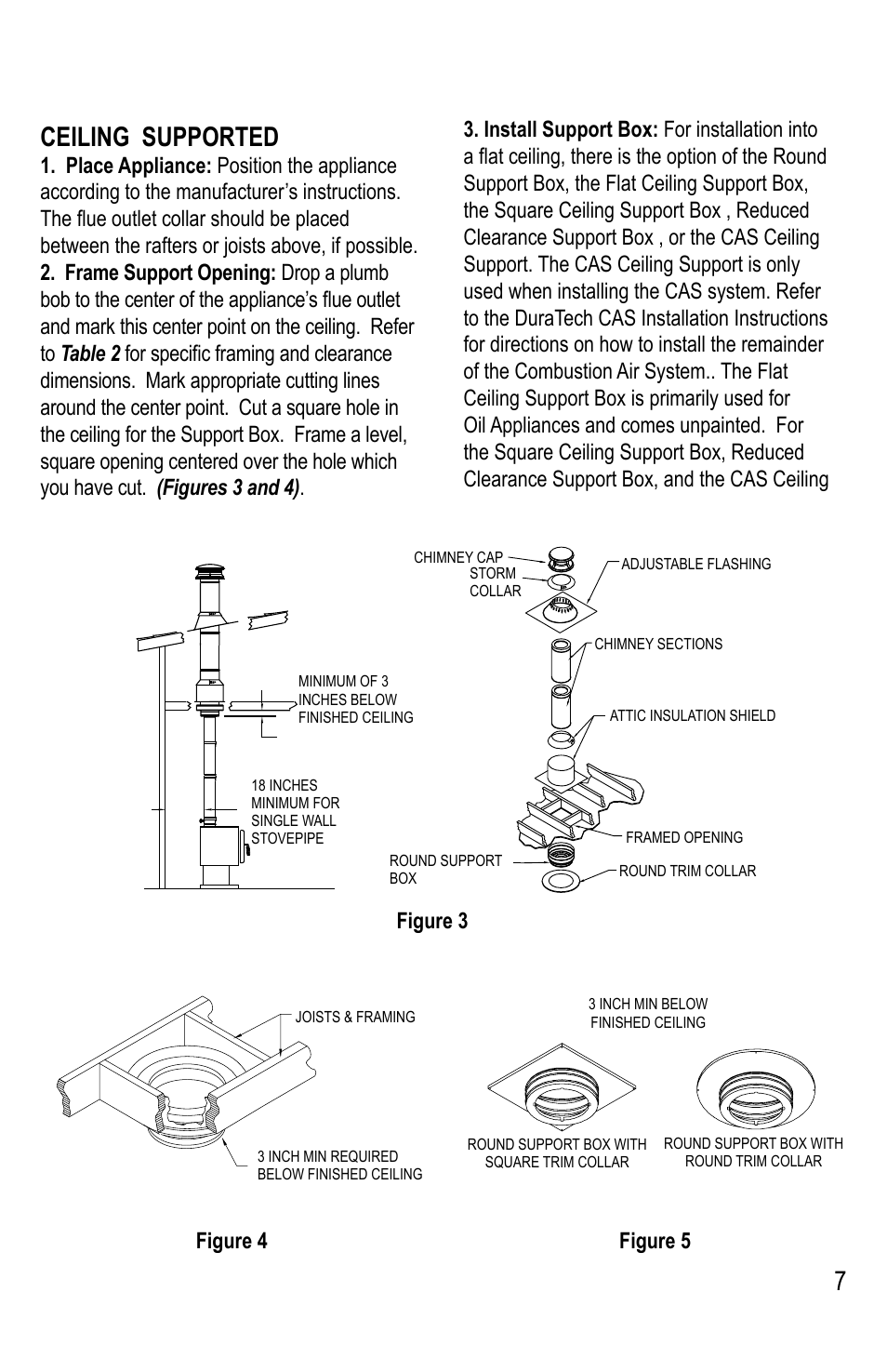 7ceiling supported | M&G DuraVent DuraTech® 5-8 User Manual | Page 7 / 24
