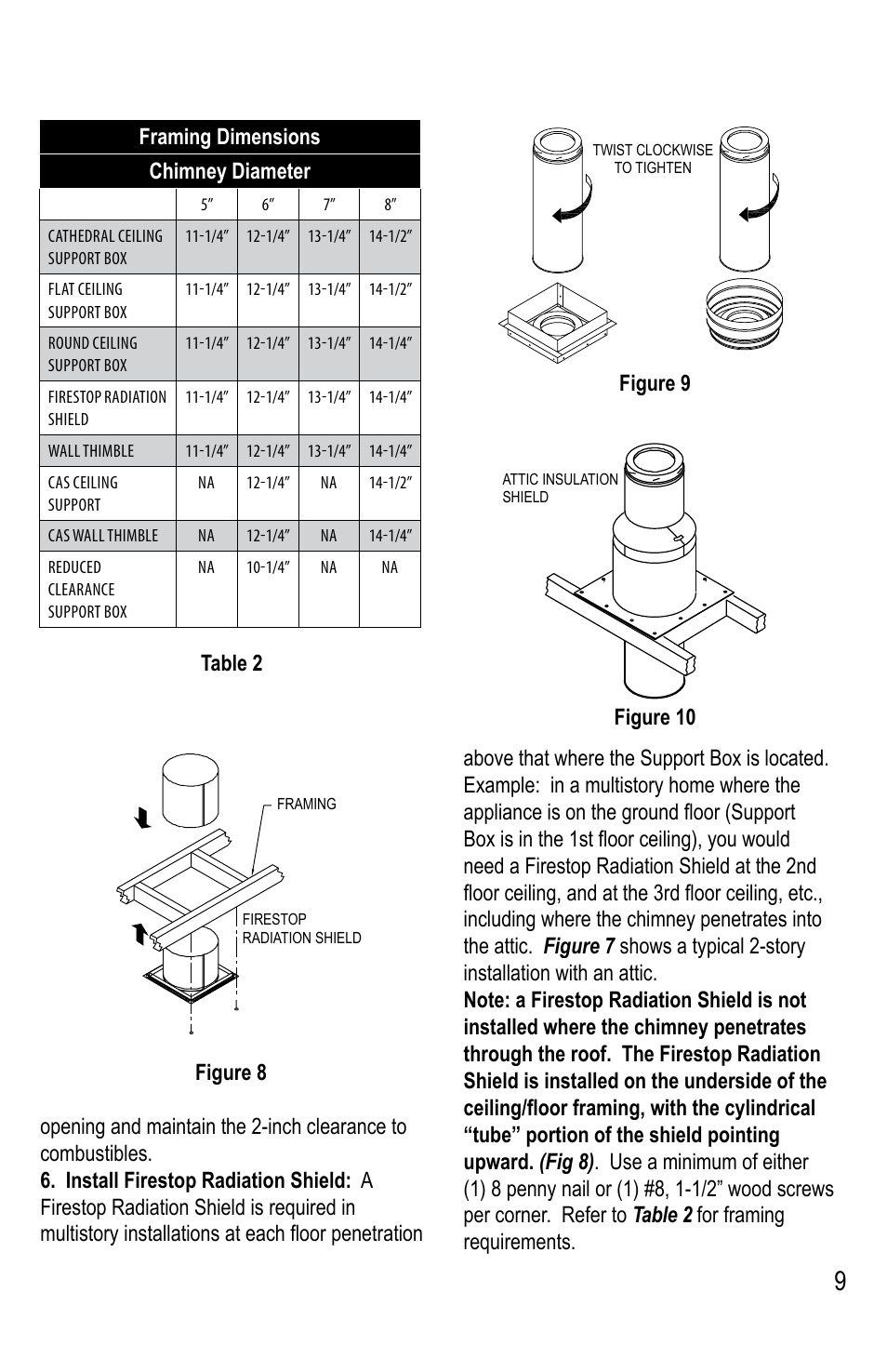 M&G DuraVent DuraTech® 5-8 User Manual | Page 9 / 24