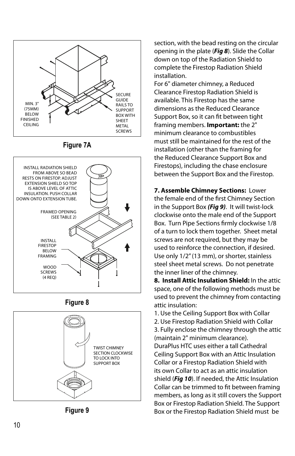 Figure 8 figure 9, Figure 7a | DuraVent DuraPlus HTC User Manual | Page 10 / 28