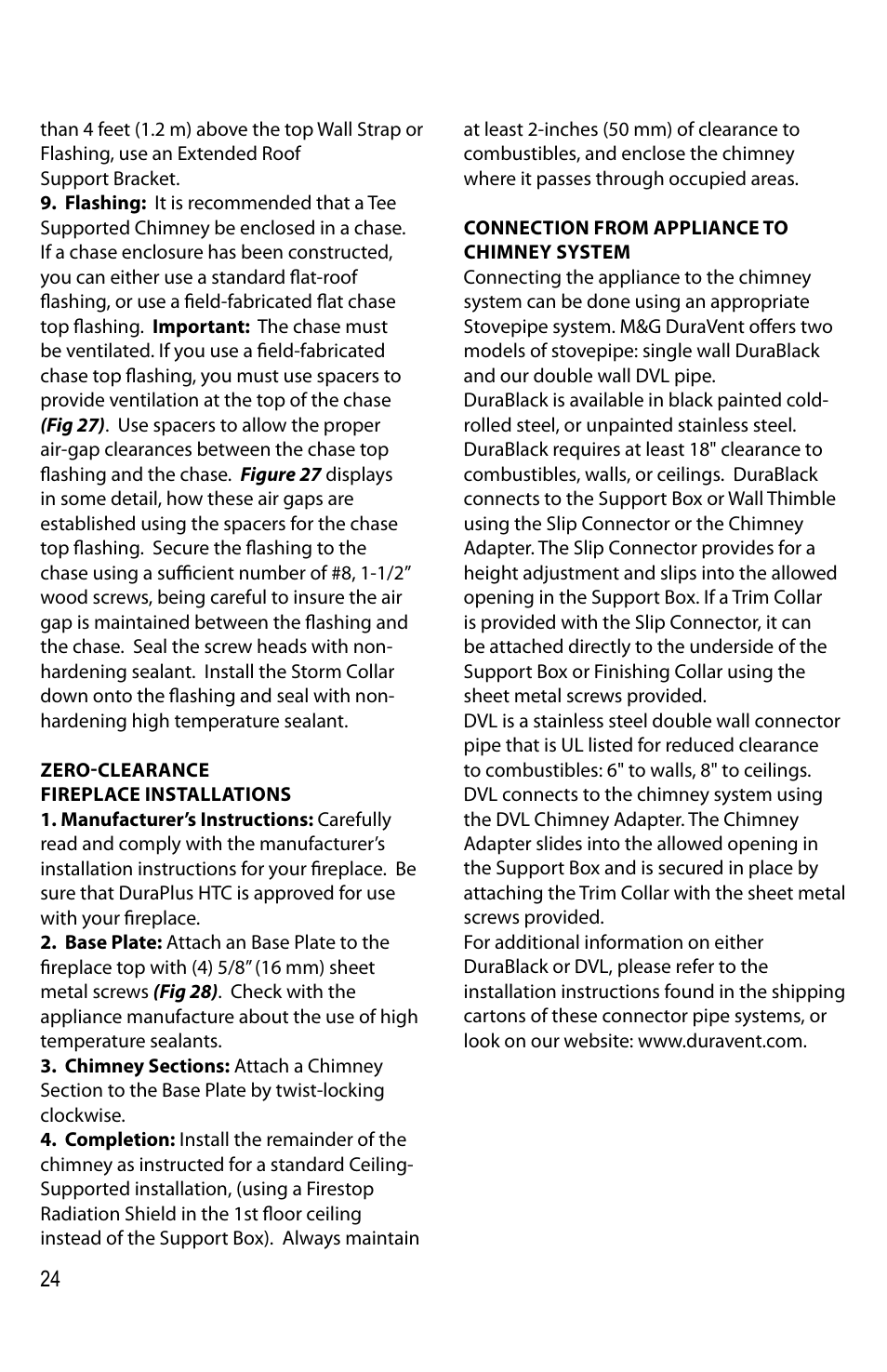 DuraVent DuraPlus HTC User Manual | Page 24 / 28
