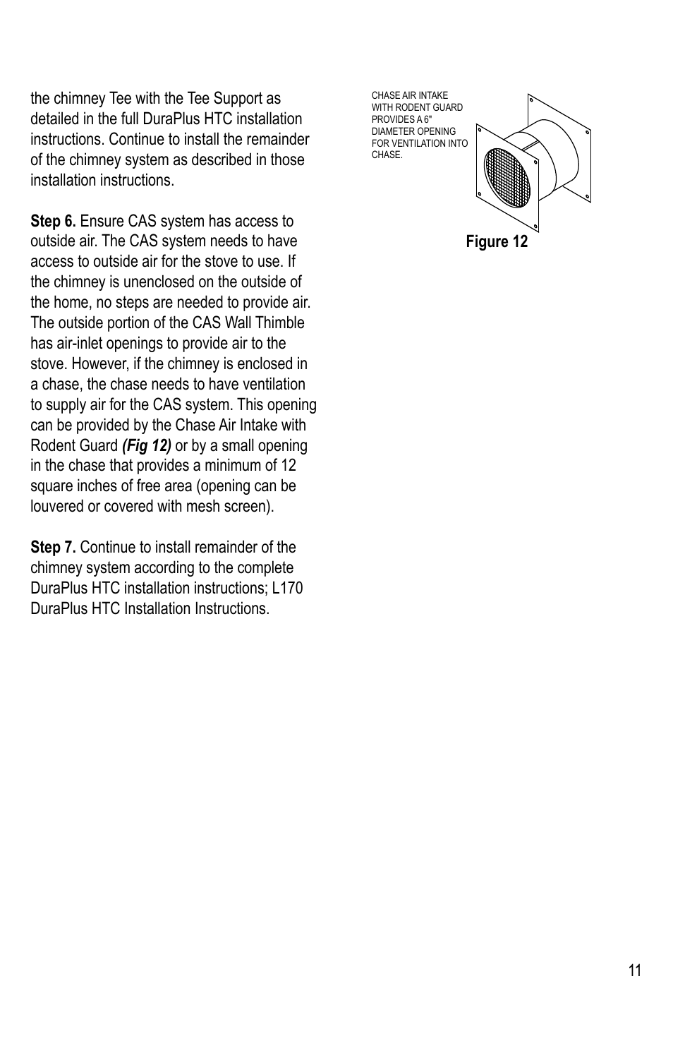 DuraVent Combustion Air Systems for DuraPlus HTC User Manual | Page 11 / 12