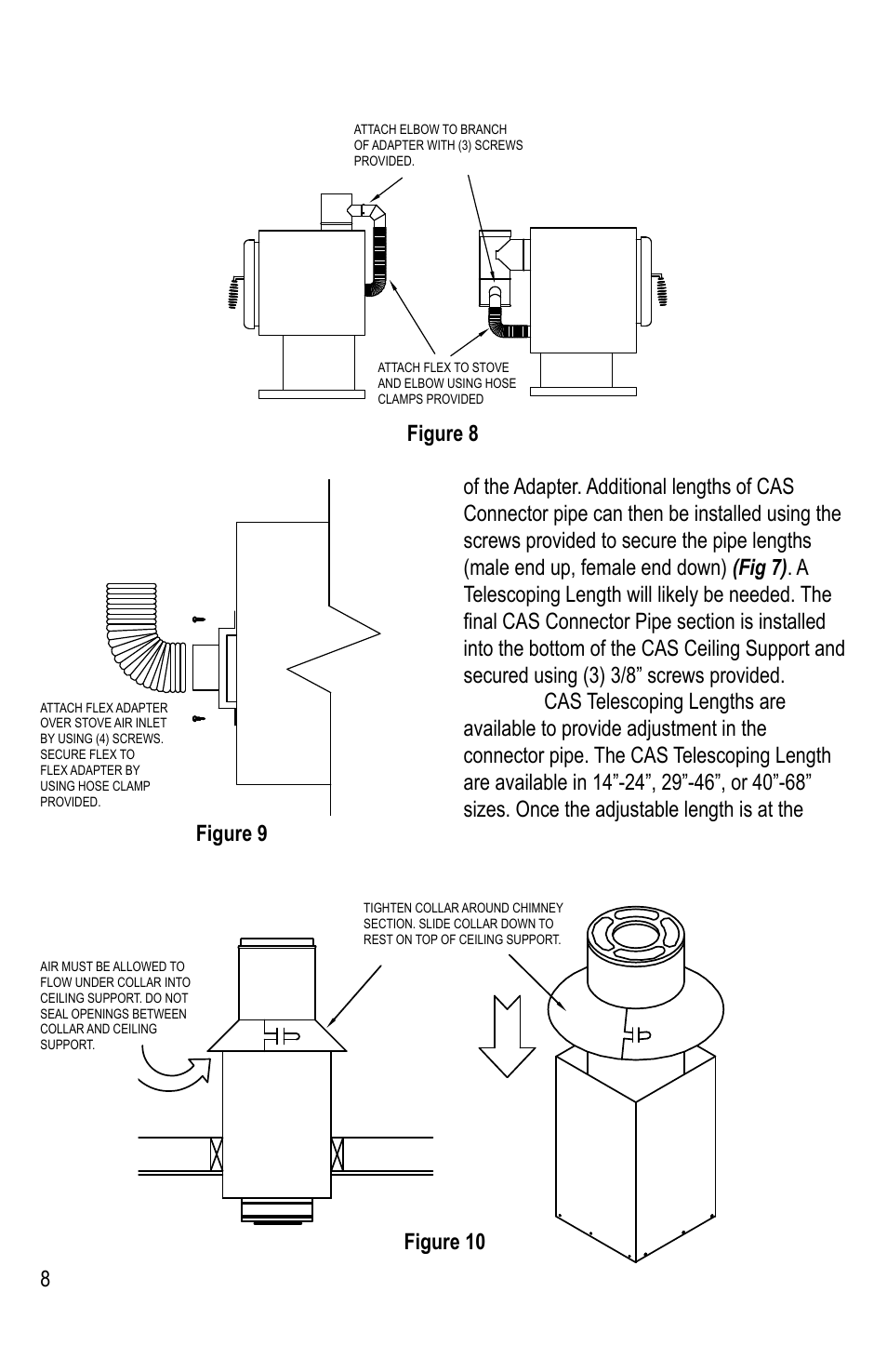 Figure 8, Figure 9, Figure 10 | DuraVent Combustion Air Systems for DuraPlus HTC User Manual | Page 8 / 12