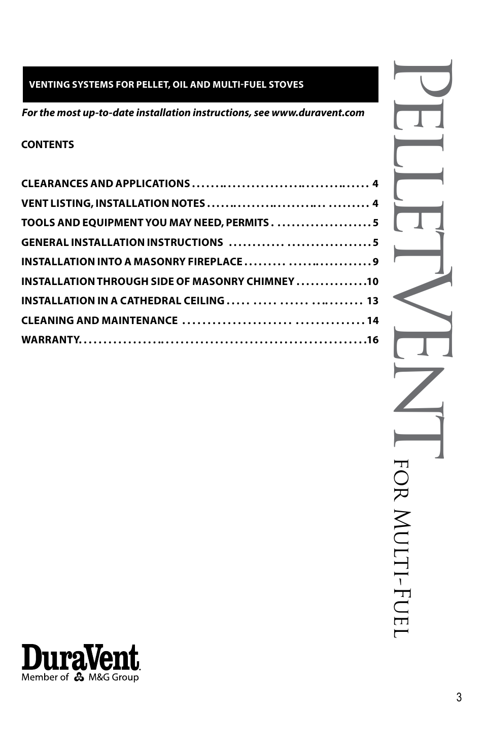 Pe ll et v en t | DuraVent Multi-fuel venting system UL 641 User Manual | Page 3 / 16