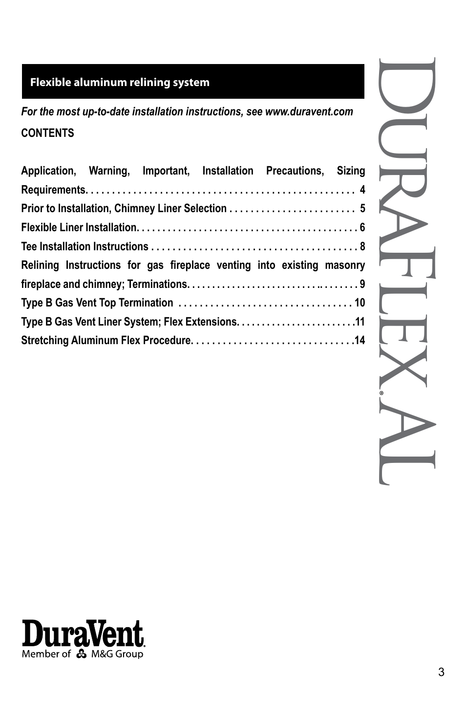 Du ra fl ex a l | DuraVent DuraFlex AL Installation User Manual | Page 3 / 16