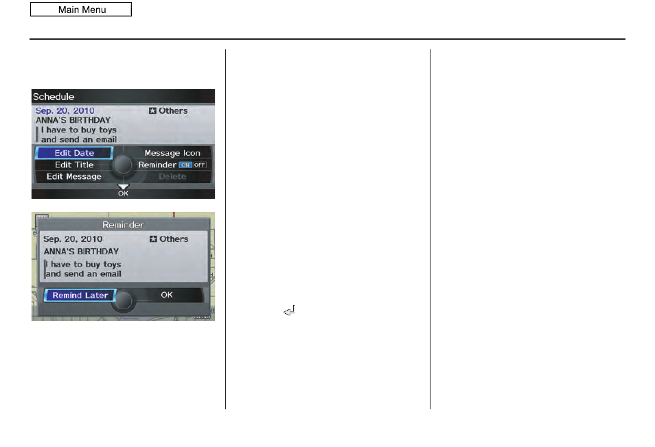 Information features, 2010 zdx | Acura 2010 ZDX User Manual | Page 89 / 181