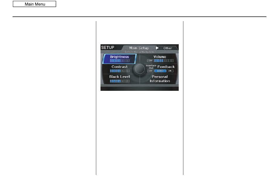 Contrast (pg, System setup, 2010 zdx | Acura 2010 ZDX User Manual | Page 94 / 181