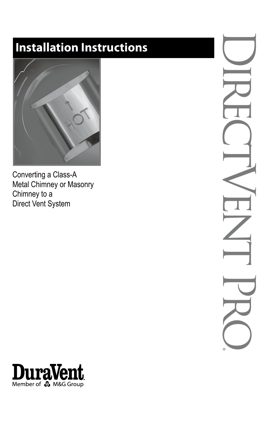 DuraVent Converting A Class  to A Direct Vent Pro User Manual | 11 pages