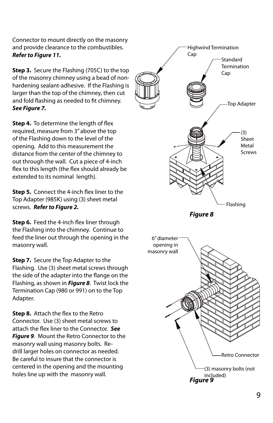 Figure 8 figure 9 | DuraVent Converting A Class  to A Direct Vent Pro User Manual | Page 9 / 11