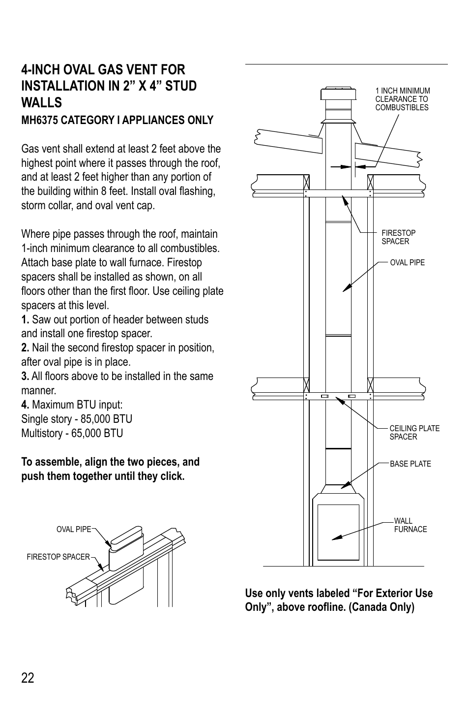 DuraVent Type B Gas Vent User Manual | Page 22 / 28