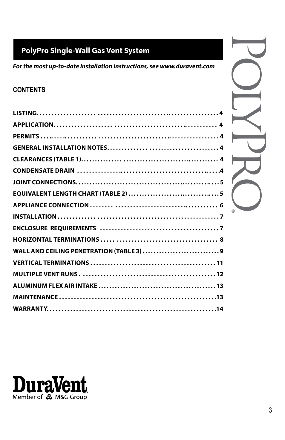 Po lyp ro | DuraVent PolyPro User Manual | Page 3 / 16