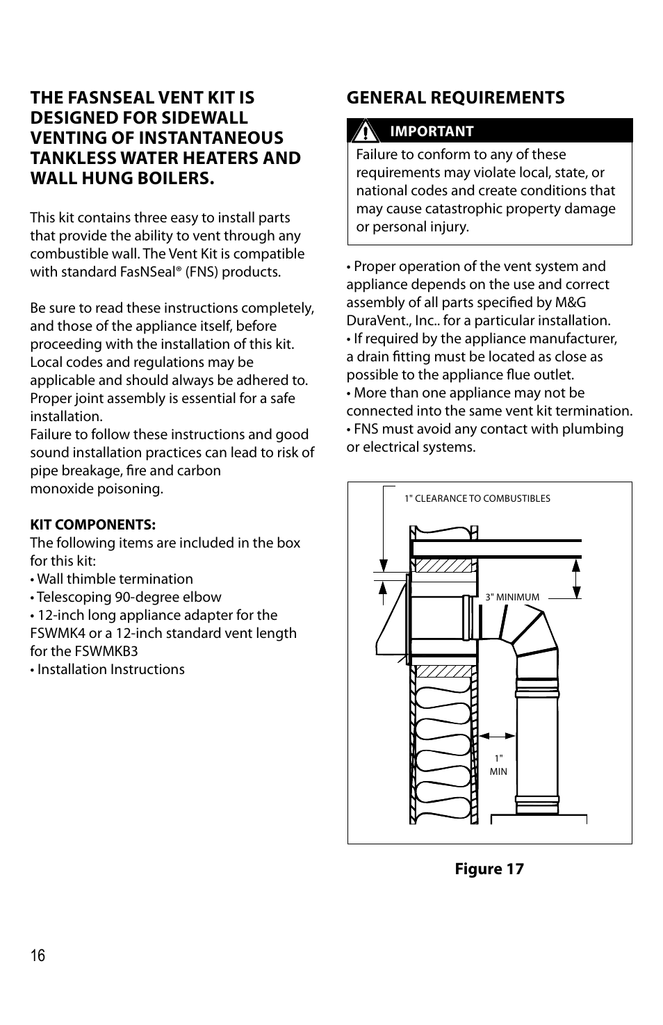 General requirements | DuraVent FasNSeal Single-Wall User Manual | Page 16 / 20