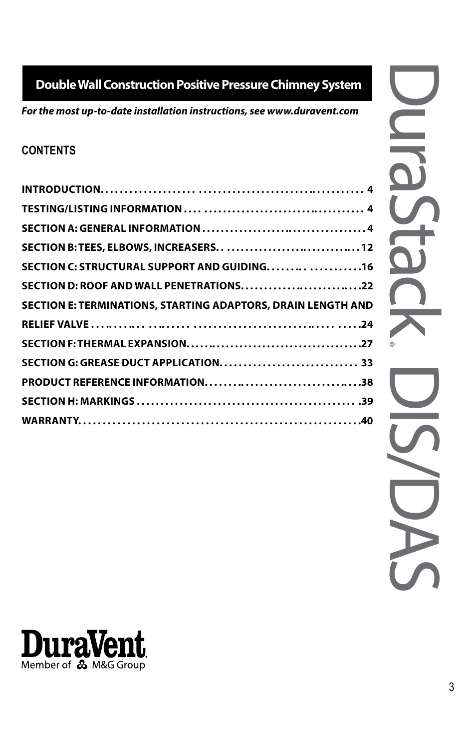 Dur as tack, Dis/d as | M&G DuraVent DuraStack® User Manual | Page 3 / 41