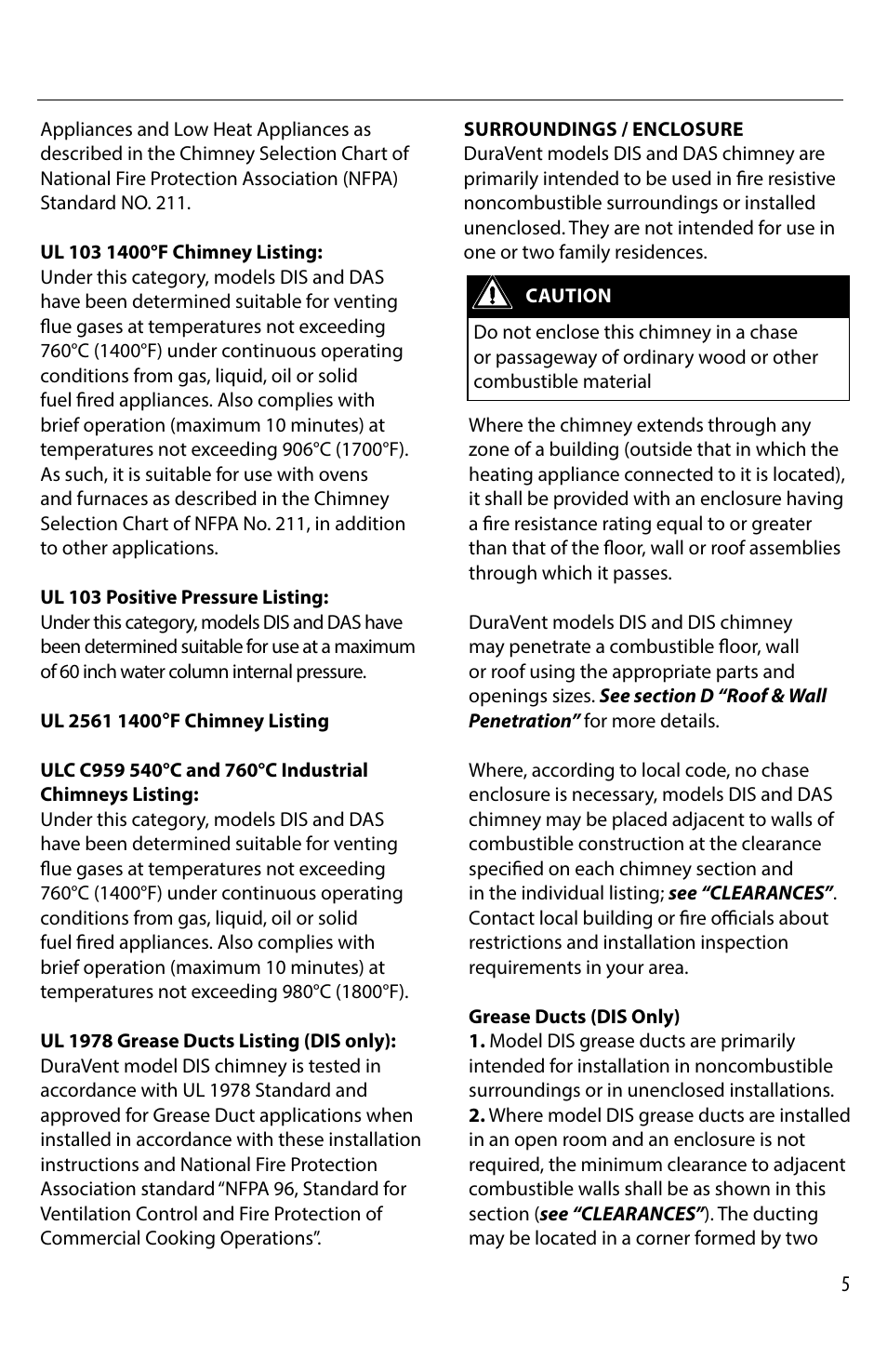 M&G DuraVent DuraStack® User Manual | Page 5 / 41