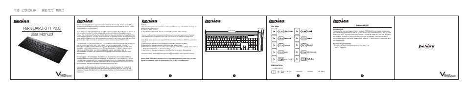 Perixx PERIBOARD-311 Plus User Manual | 1 page