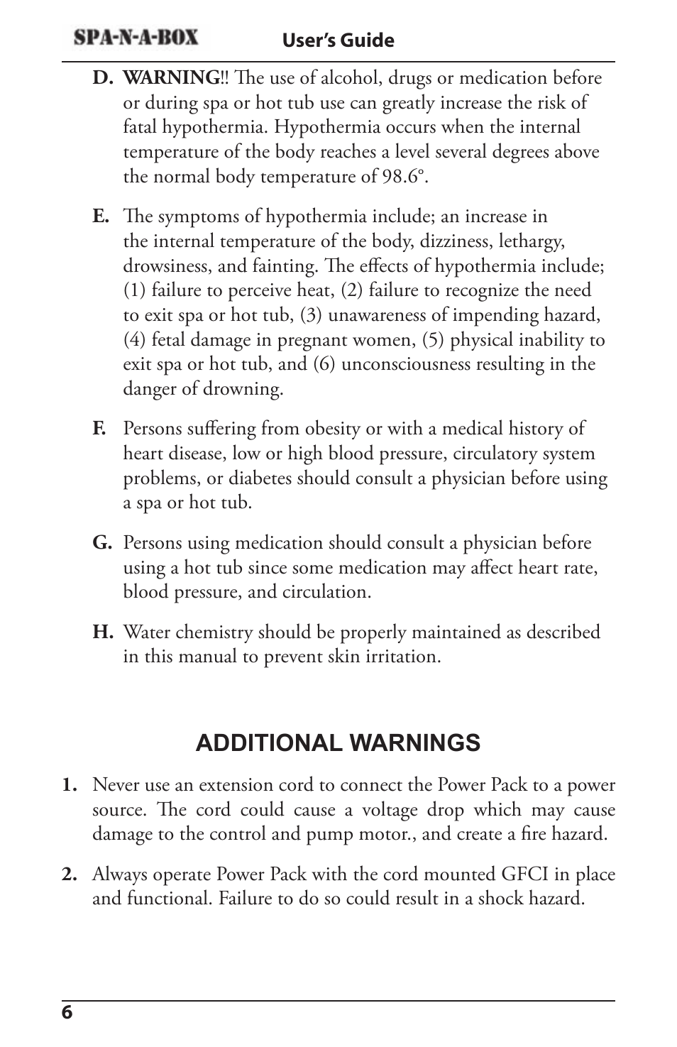 Additional warnings | Activeforever CL 100-C User Manual | Page 6 / 30