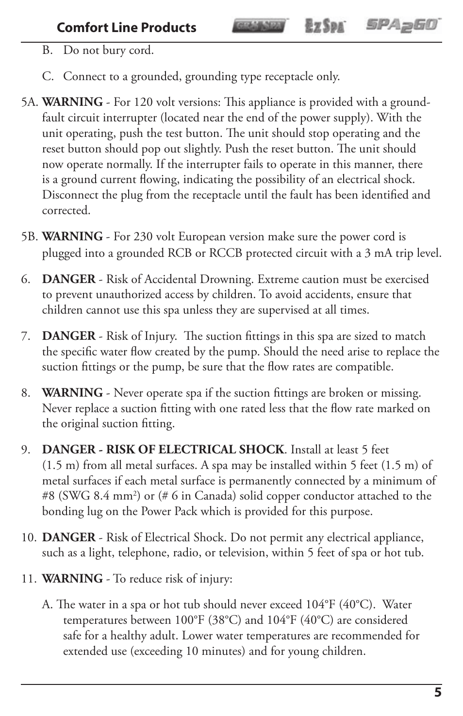 Activeforever Spa2Go STG-1 User Manual | Page 5 / 28