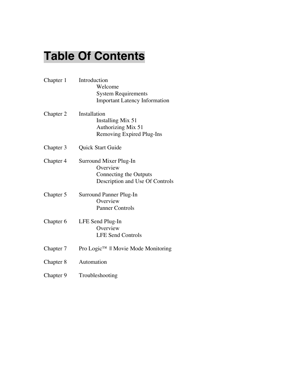 Avid Technology PRO TOOLS MIX 51 User Manual | Page 2 / 17