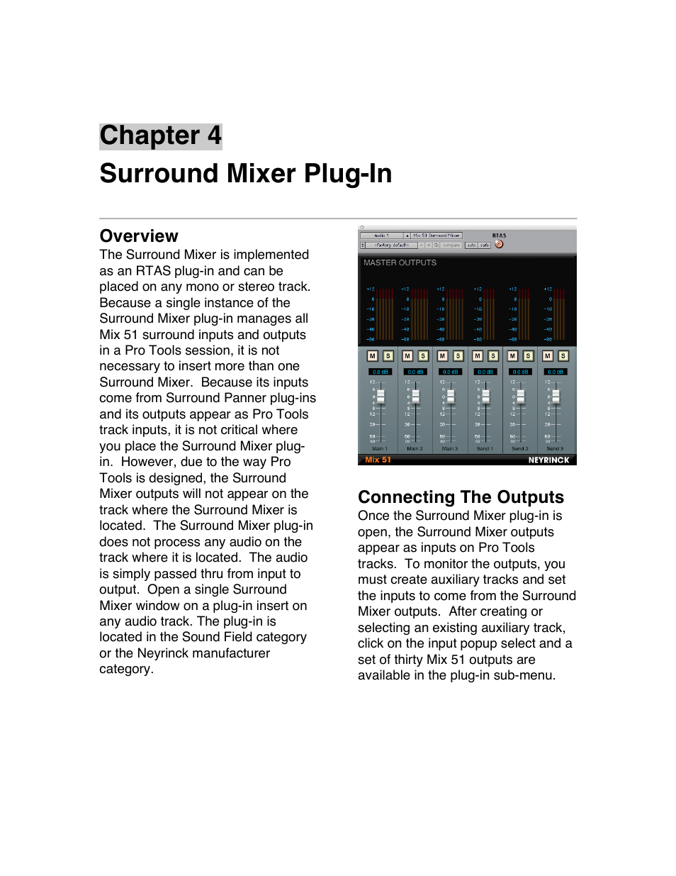 Chapter 4 surround mixer plug-in | Avid Technology PRO TOOLS MIX 51 User Manual | Page 8 / 17