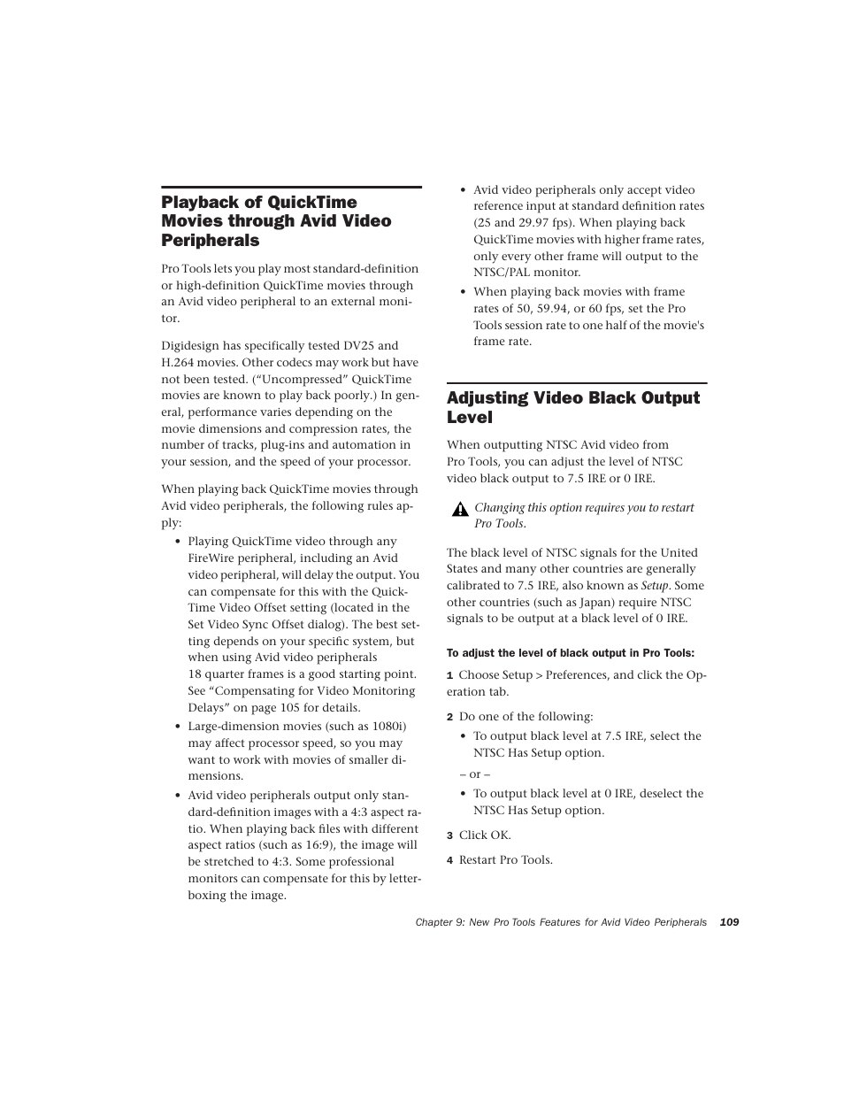 Adjusting video black output level | Avid Technology Pro Tools  HD 7.2 User Manual | Page 115 / 130