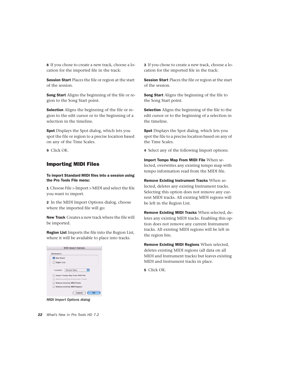 Importing midi files | Avid Technology Pro Tools  HD 7.2 User Manual | Page 28 / 130