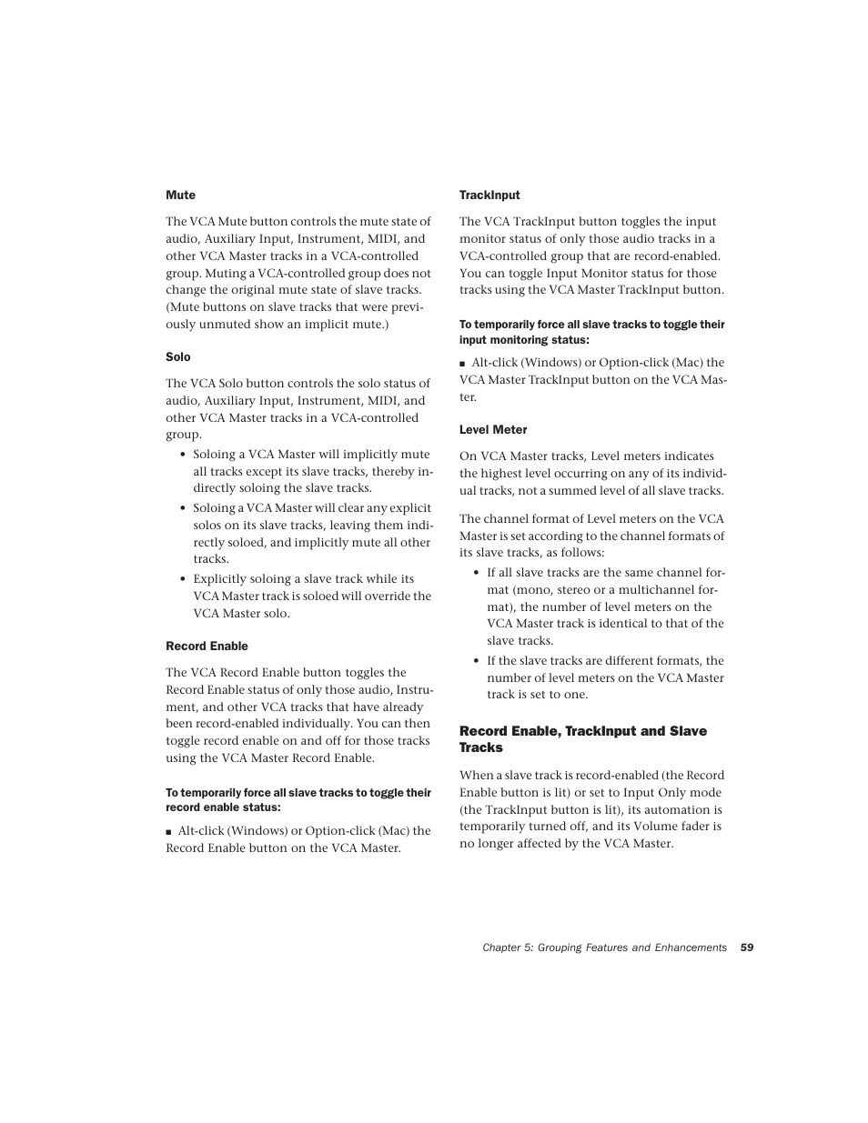 Record enable, trackinput and slave tracks | Avid Technology Pro Tools  HD 7.2 User Manual | Page 65 / 130