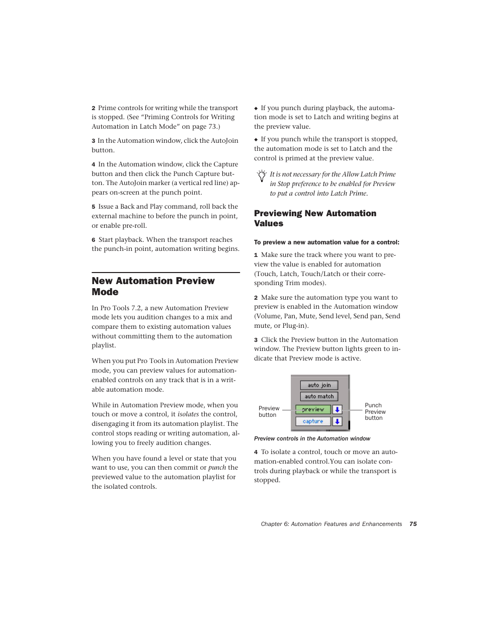 New automation preview mode, Previewing new automation values | Avid Technology Pro Tools  HD 7.2 User Manual | Page 81 / 130