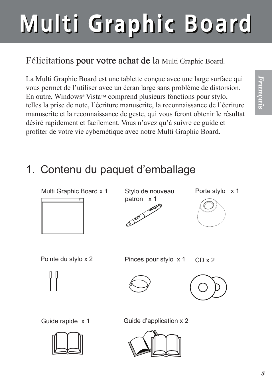 Contenu du paquet d’emballage | Perixx PERITAB-301 User Manual | Page 22 / 61