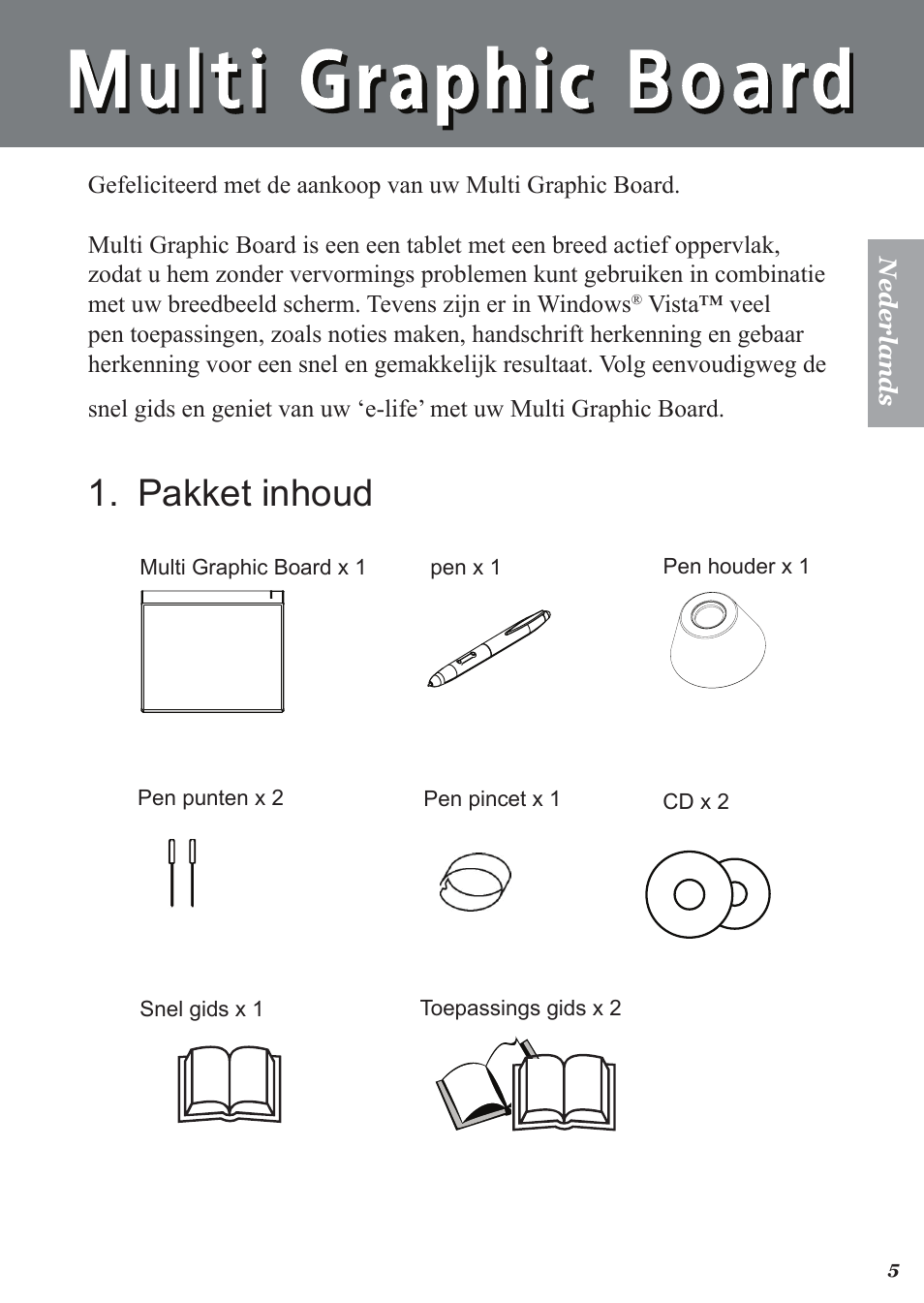 Pakket inhoud | Perixx PERITAB-301 User Manual | Page 49 / 61