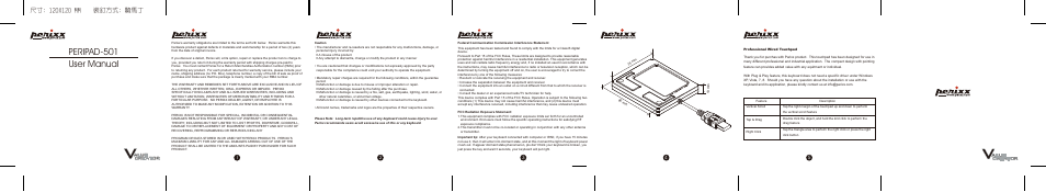 Perixx PERIPAD-501 User Manual | 1 page