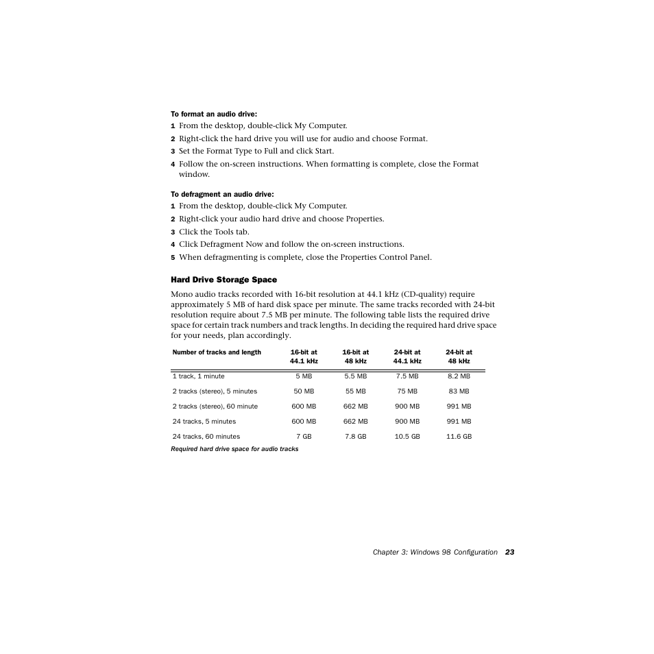 Hard drive storage space | Avid Technology DIGI 1 User Manual | Page 27 / 82