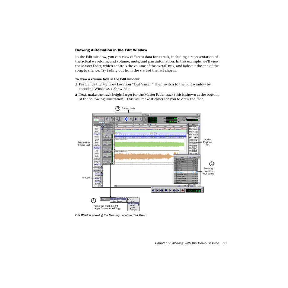 Drawing automation in the edit window | Avid Technology DIGI 1 User Manual | Page 57 / 82