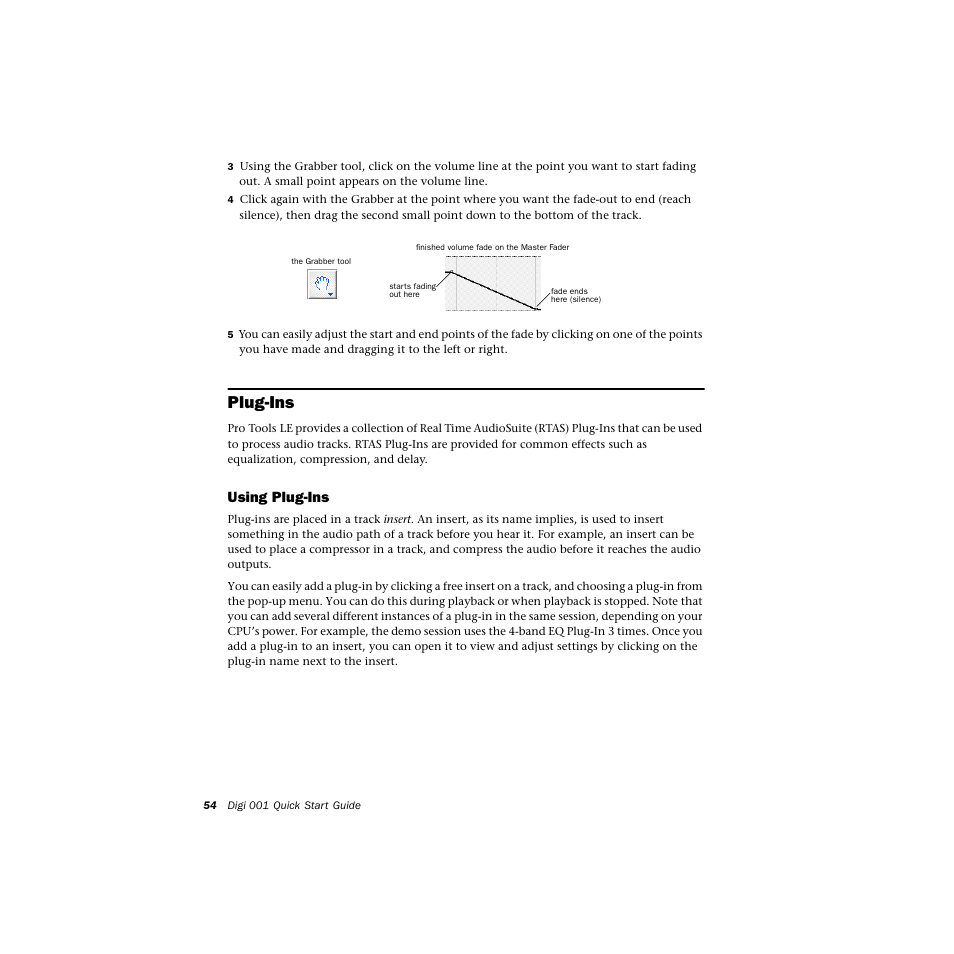 Plug-ins, Using plug-ins | Avid Technology DIGI 1 User Manual | Page 58 / 82