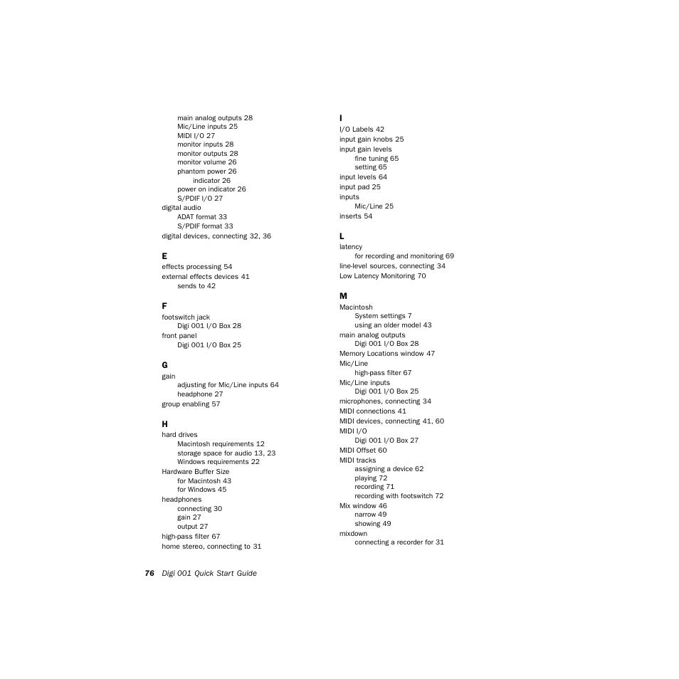 Avid Technology DIGI 1 User Manual | Page 80 / 82