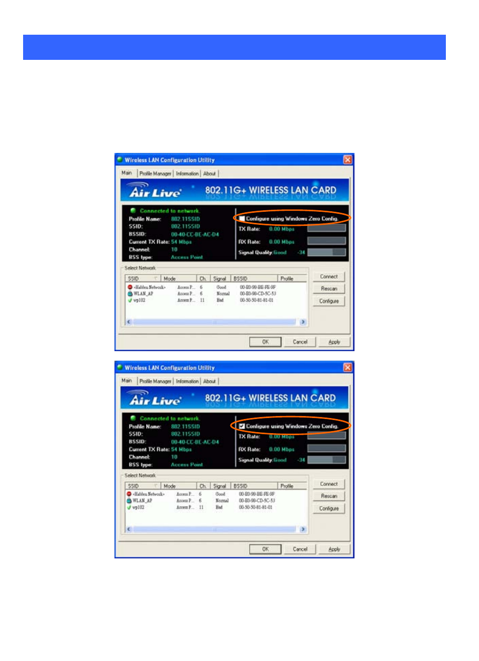 Main tab | AirLive WL-8000PCM User Manual | Page 20 / 33