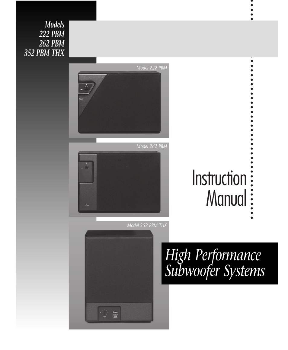 Atlantic Technology 222 PBM User Manual | 16 pages