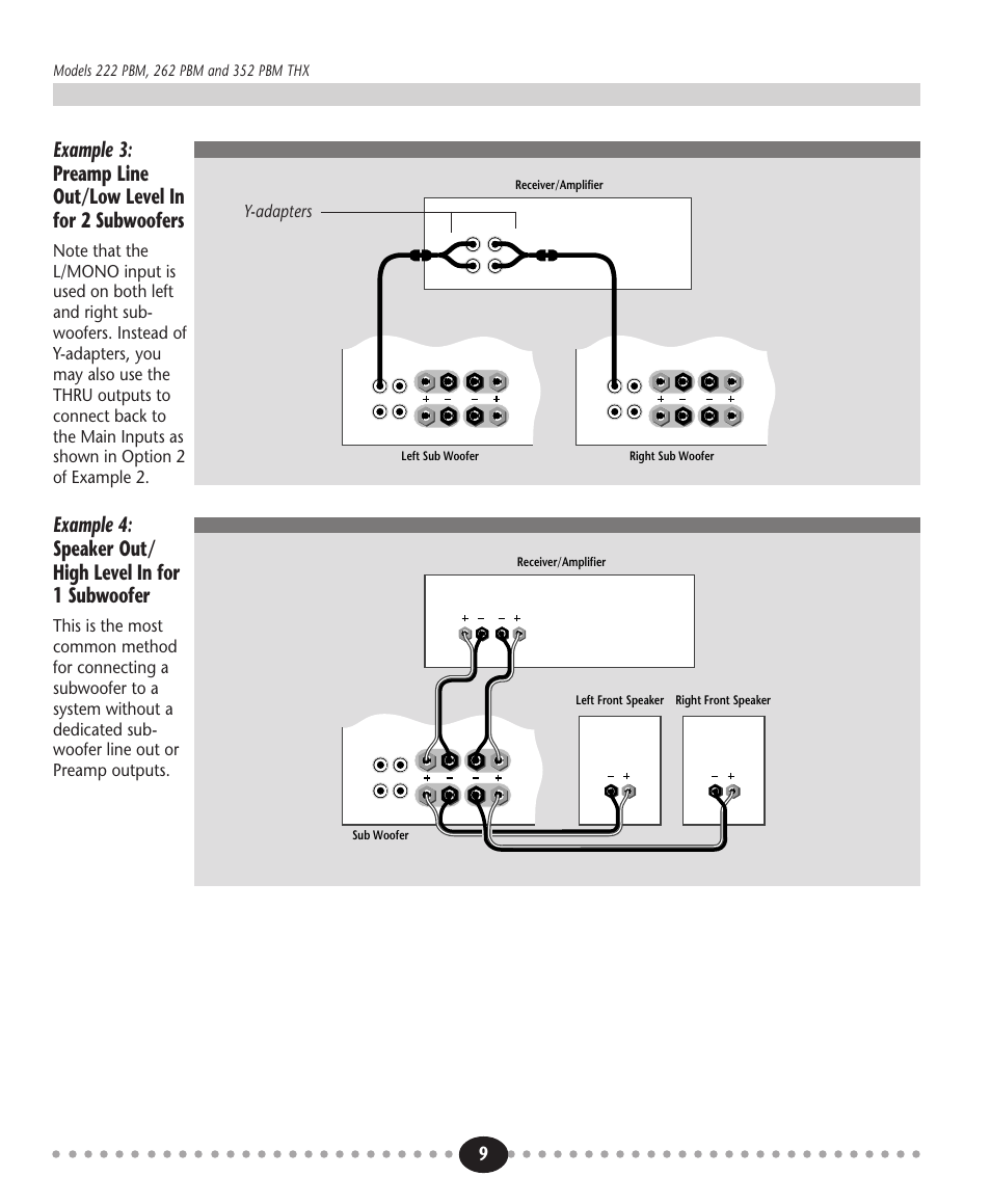 Tlantic, Y-adapters | Atlantic Technology 222 PBM User Manual | Page 9 / 16