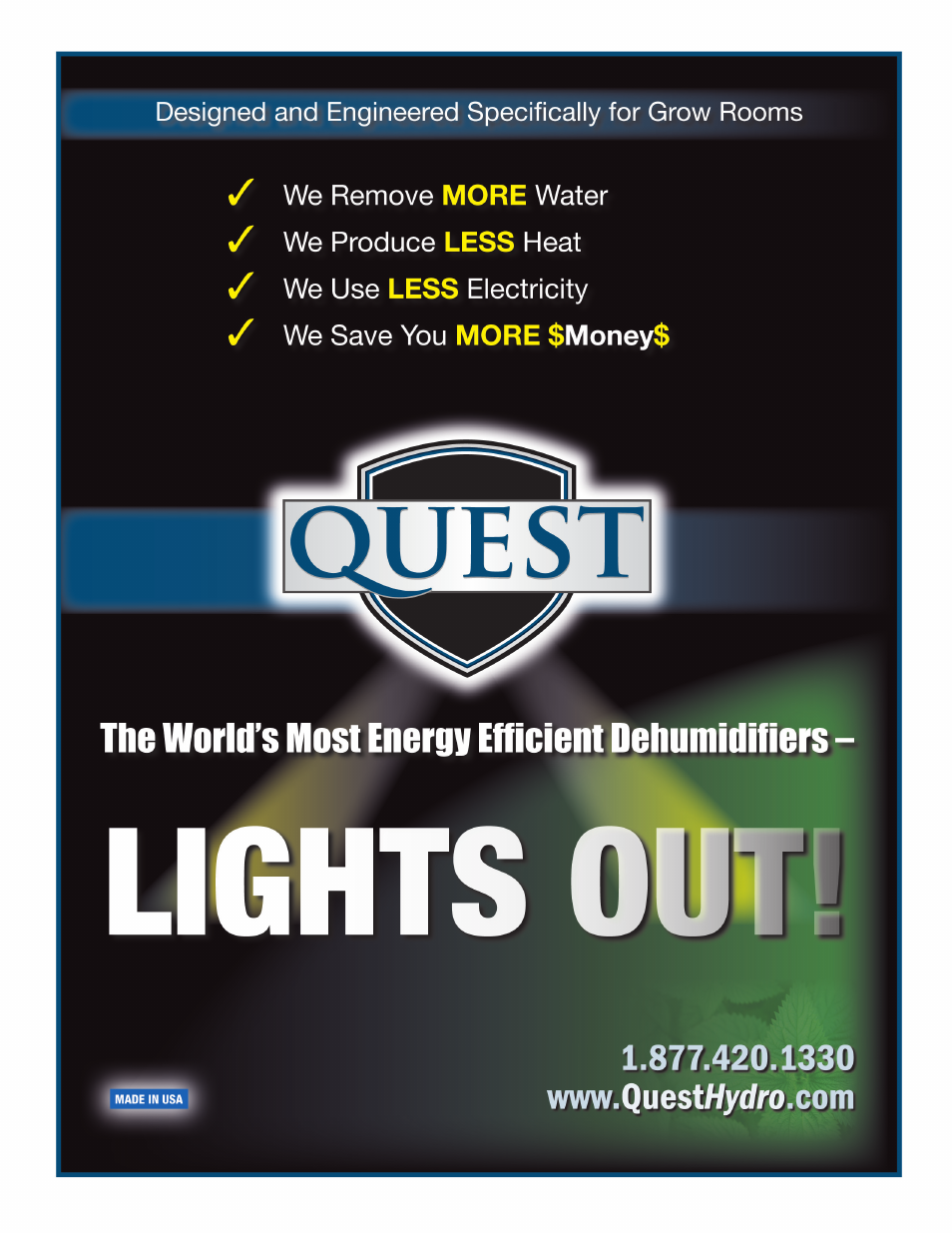 Sunlight Supply Quest Dual 155 Overhead Dehumidifier User Manual | Page 8 / 8