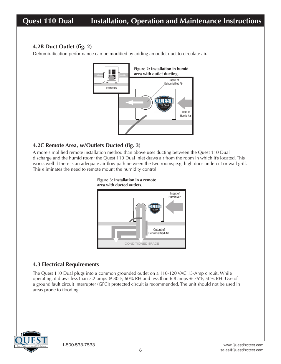 Quest | Sunlight Supply Quest Dual 110 Overhead Dehumidifier User Manual | Page 6 / 14