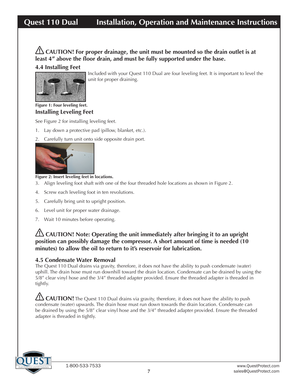 Quest | Sunlight Supply Quest Dual 110 Overhead Dehumidifier User Manual | Page 7 / 14