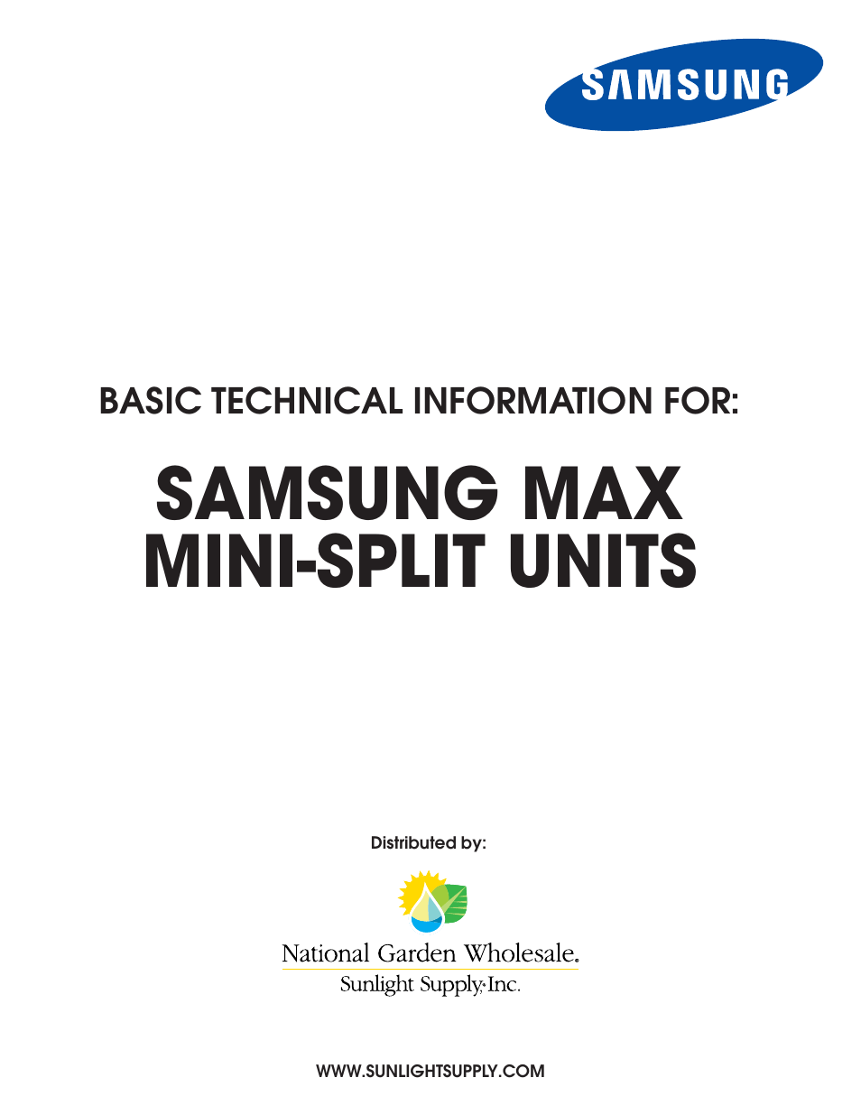 Sunlight Supply Samsung Programmable Thermostat for Split Systems User Manual | 10 pages