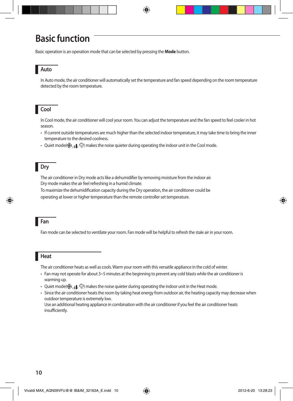 Basic function | Sunlight Supply Samsung Linesets for Mini Split Systems User Manual | Page 10 / 44