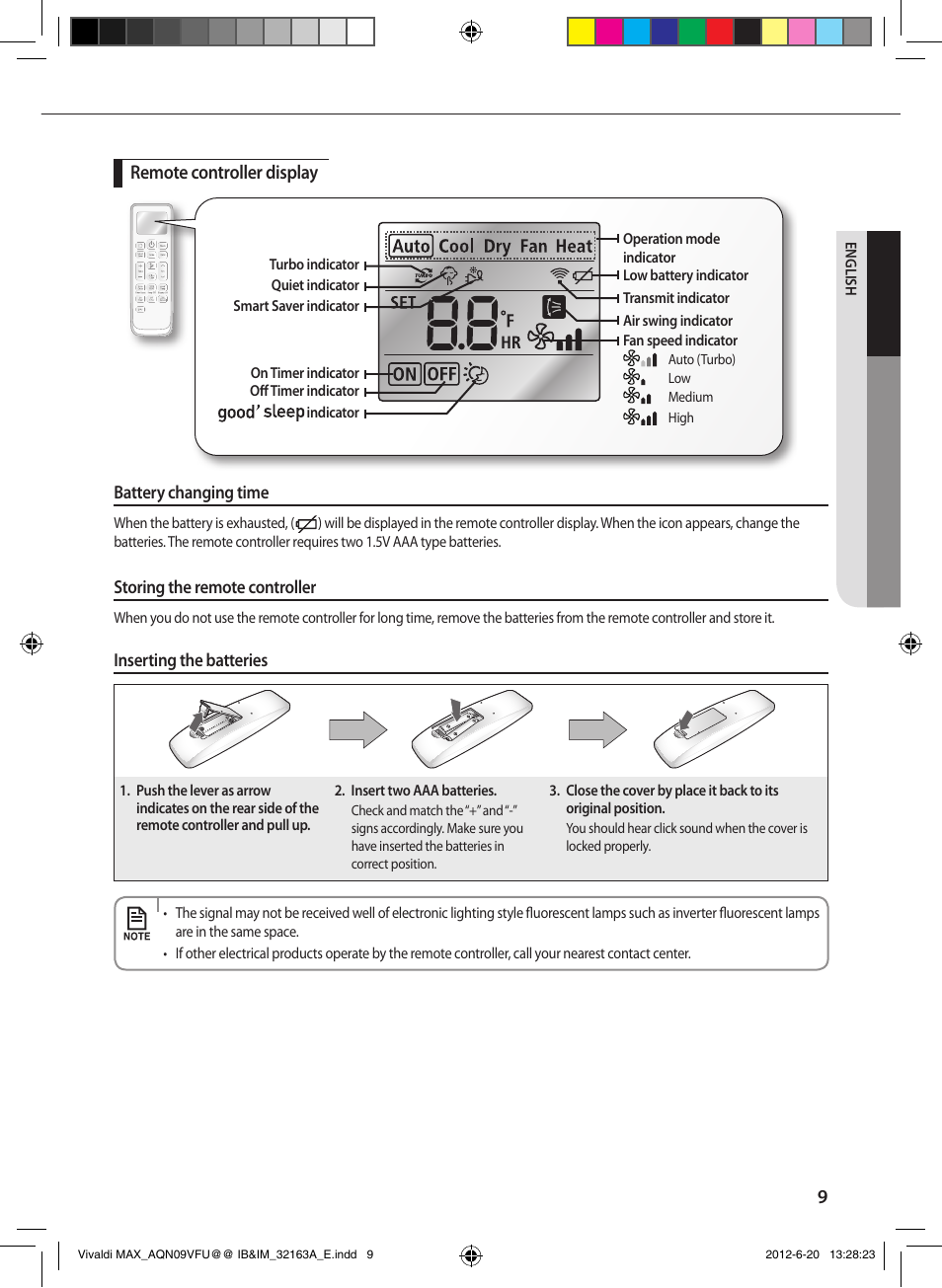 Remote controller display | Sunlight Supply Samsung Linesets for Mini Split Systems User Manual | Page 9 / 44