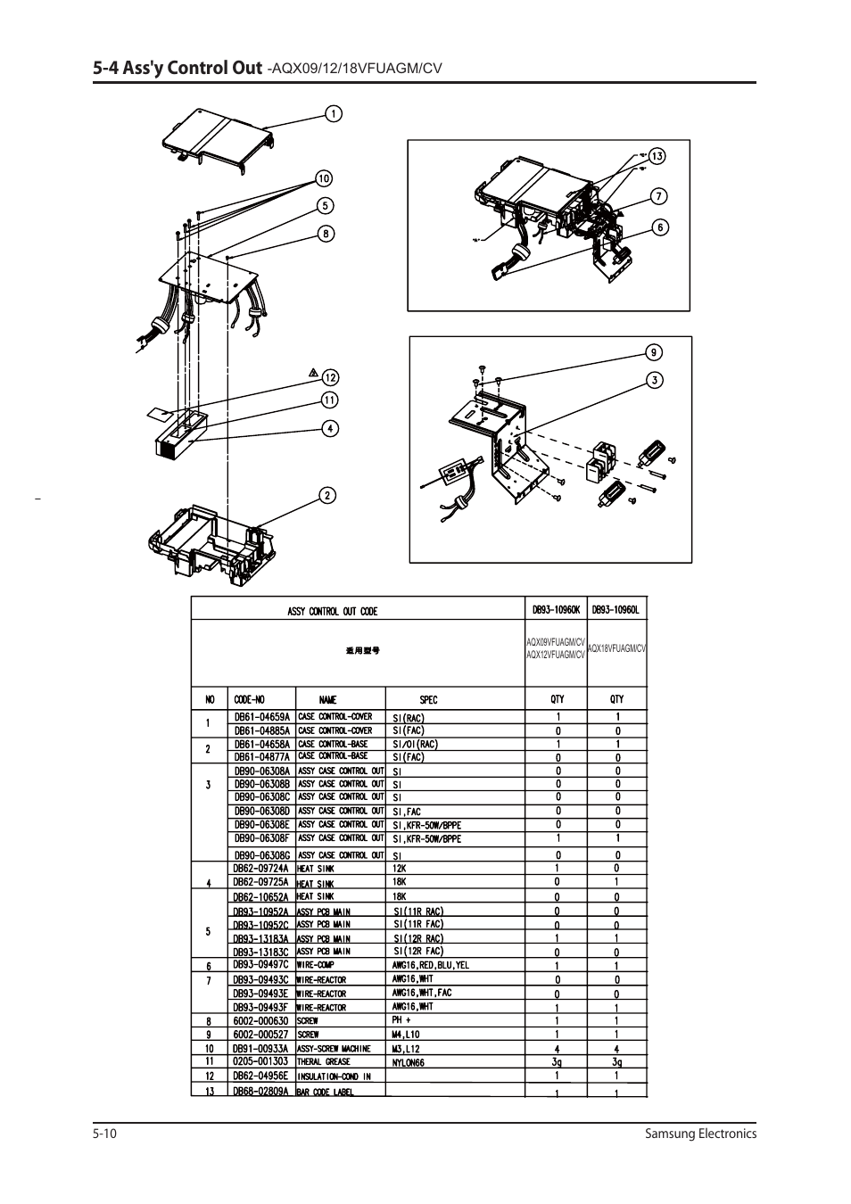 4 ass'y control out | Sunlight Supply Samsung Programmable Thermostat for Split Systems User Manual | Page 42 / 128