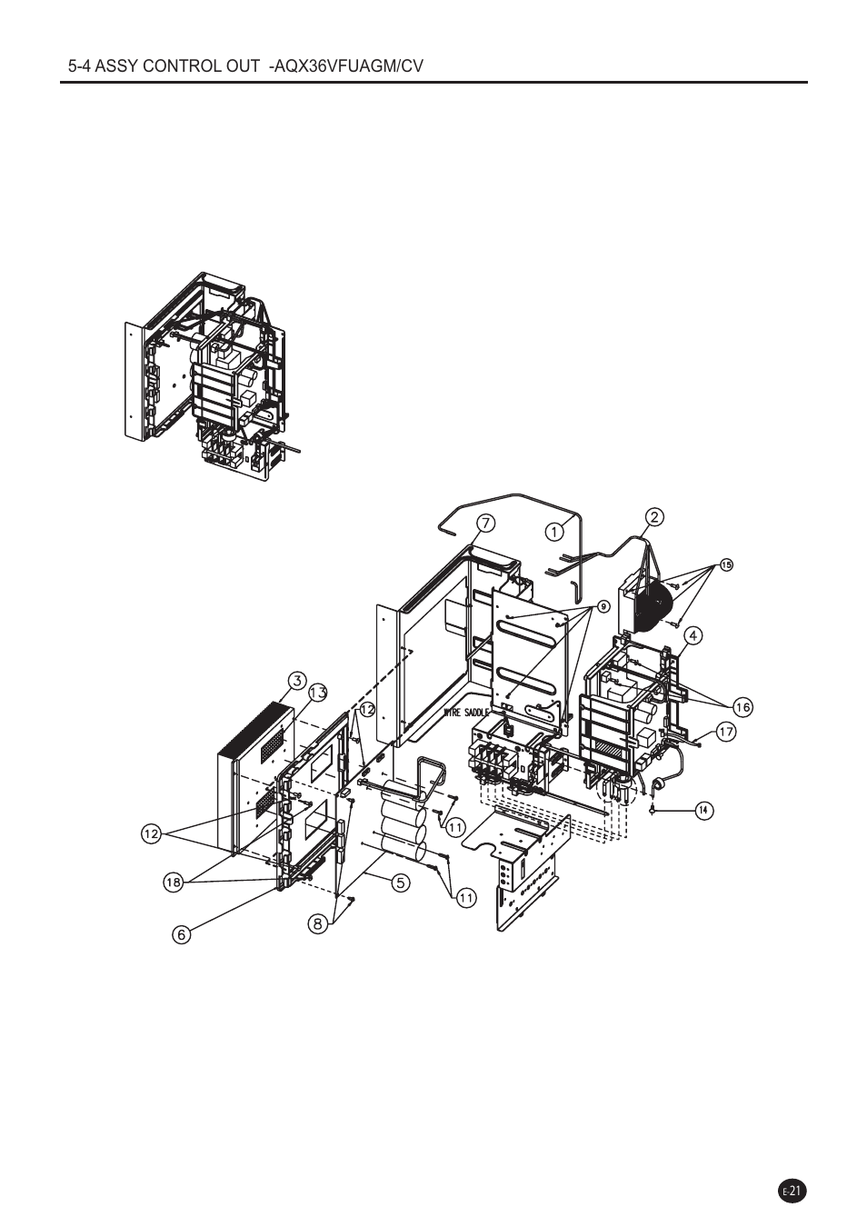 4 assy control out -aqx36vfuagm/cv | Sunlight Supply Samsung Programmable Thermostat for Split Systems User Manual | Page 44 / 128
