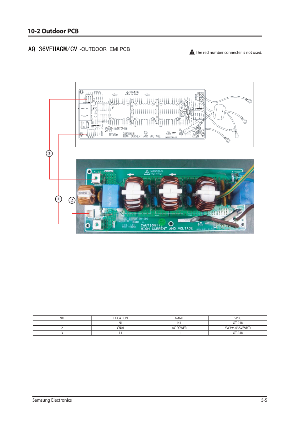 Outdoor emi pcb | Sunlight Supply Samsung Programmable Thermostat for Split Systems User Manual | Page 60 / 128