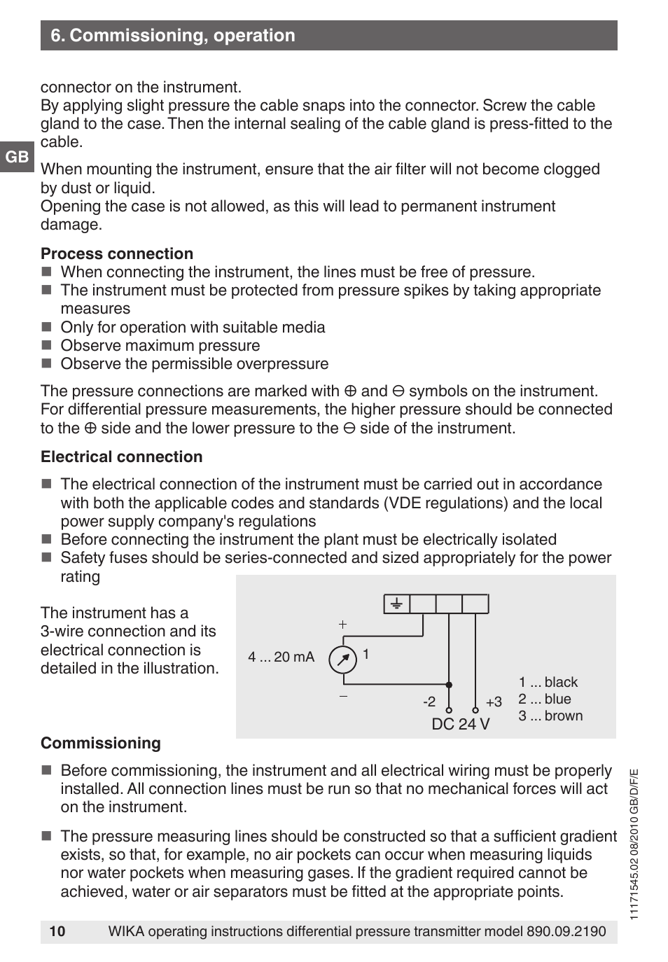 WIKA 890.09.2190 User Manual | Page 10 / 44
