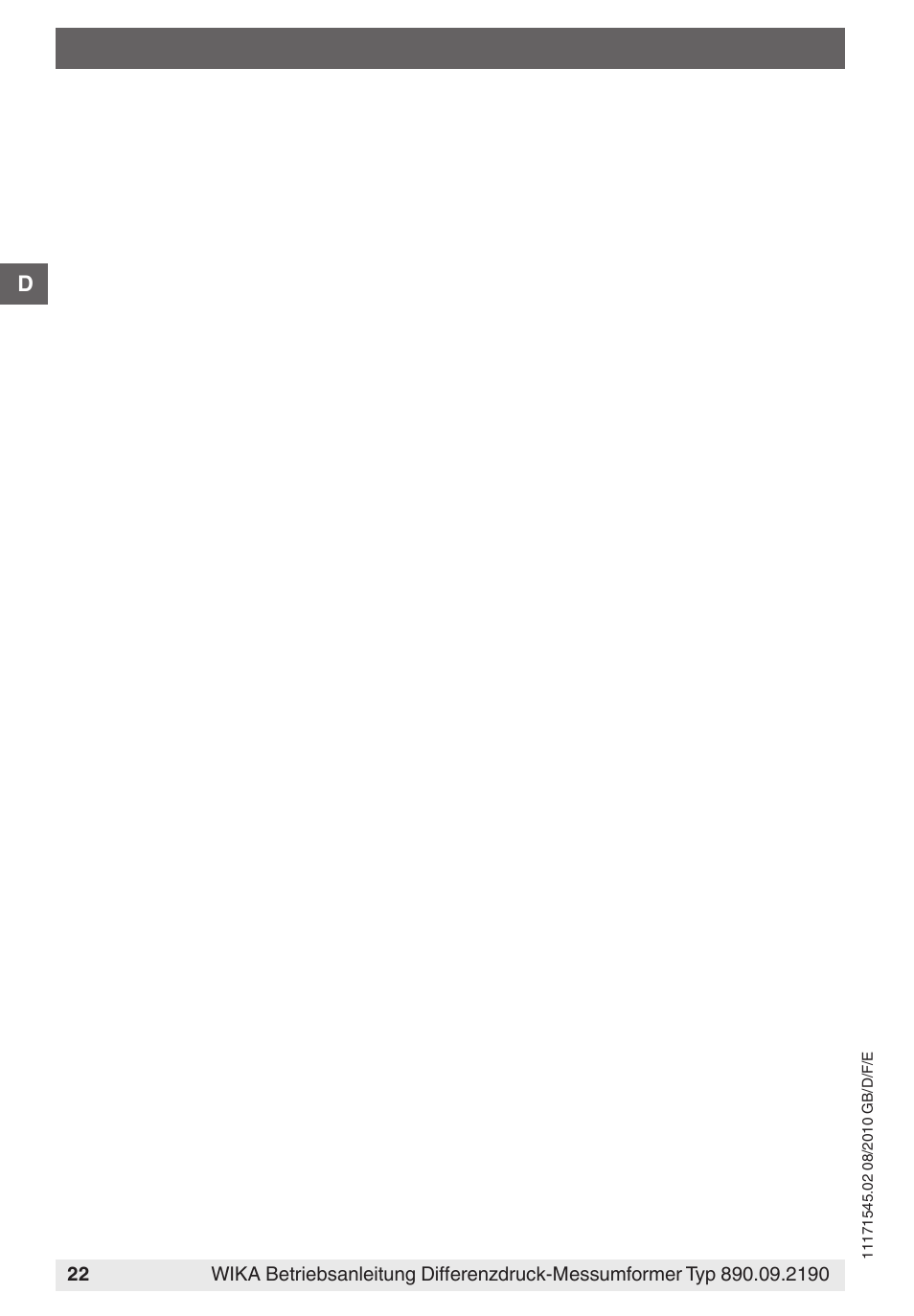 WIKA 890.09.2190 User Manual | Page 22 / 44